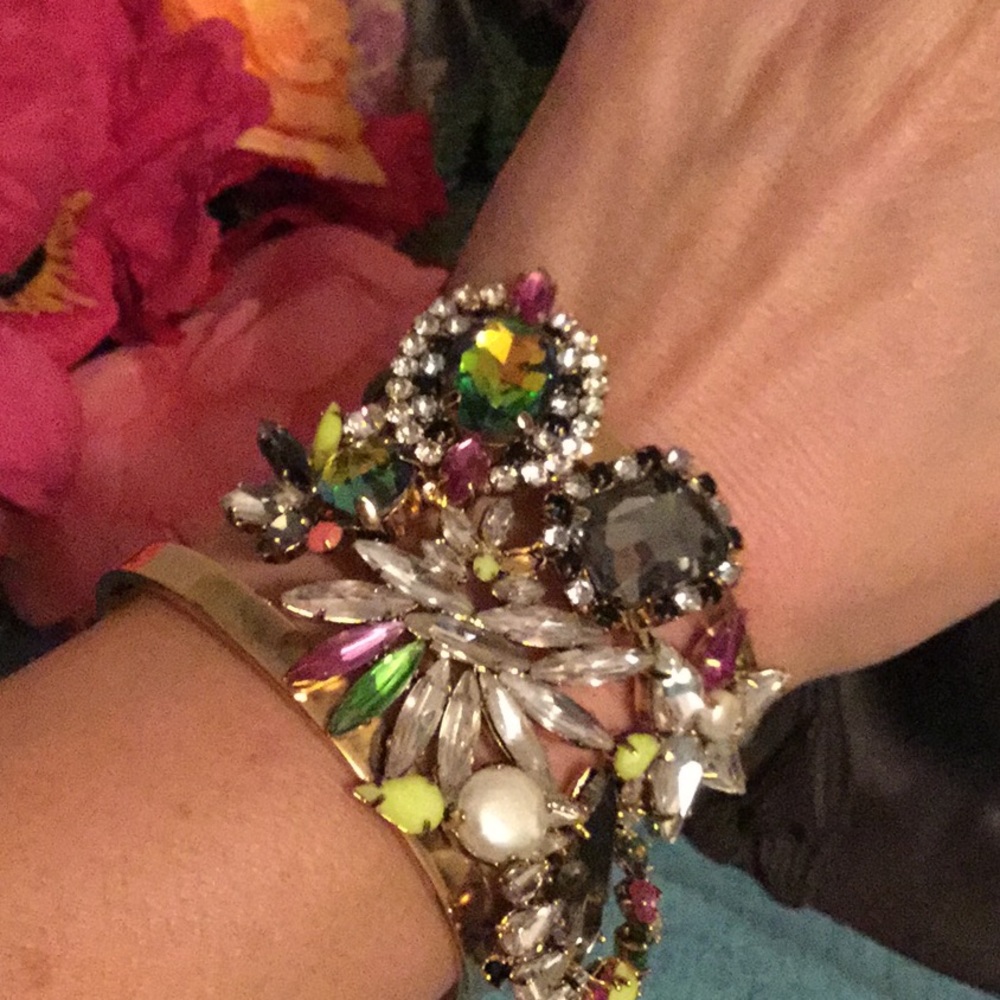 Amazing Gem Statement Cuff Bracelet Unique! - image 1